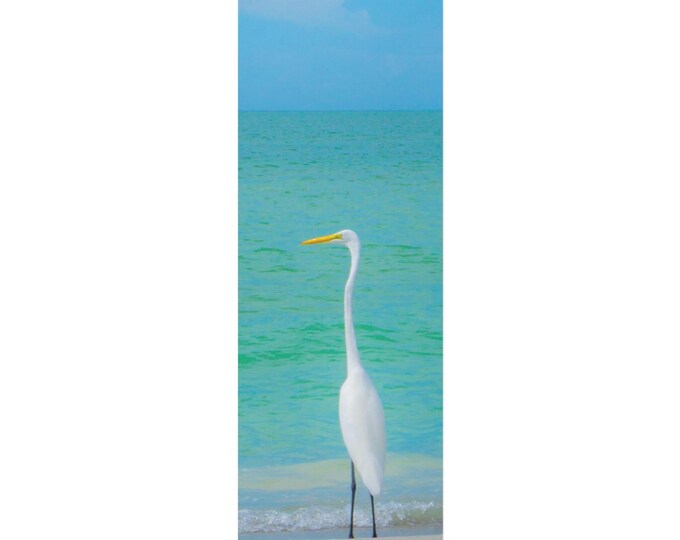 Elegant White Egret Mat for Yoga, Meditation, Pilates: Feel the Natures Peace