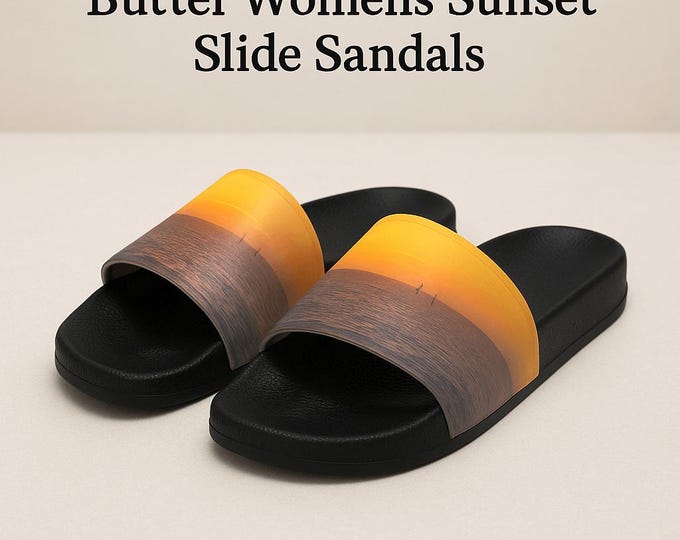 Slide Sandals for Women, Sunset Slide Sandals, Summer Footwear all day Wear, Gift for her