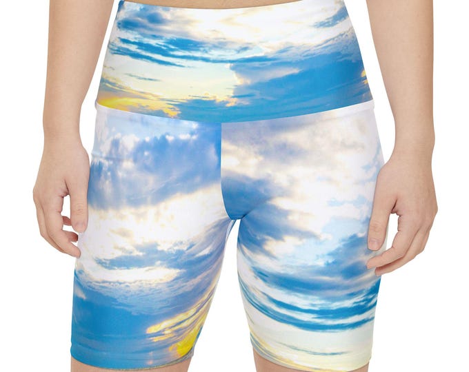 Blue Ocean Yoga Shorts: Siesta Key Beach Activewear