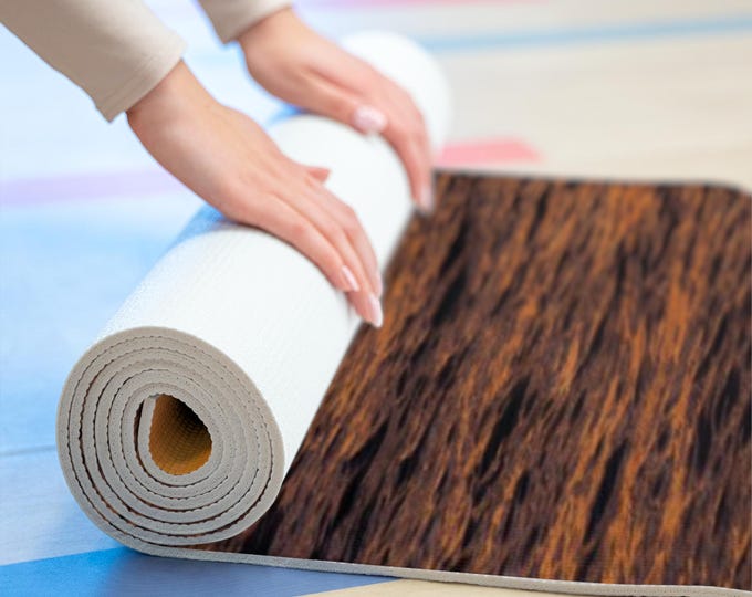 Orange Sunset Yoga Mat: Non-Slip Foam Exercise & Meditation