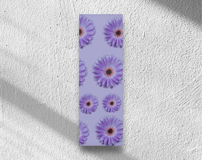 Custom Floral Yoga Mat, Lilac Gerber Daisy Yoga Mat, Exercise Mat, Floral Meditation Mat, Fitness Mat,Non-Slip Yoga Mat, Workout Mat