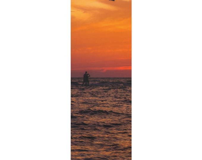 Orange Sunset Yoga Mat: Non-Slip Foam Exercise & Meditation