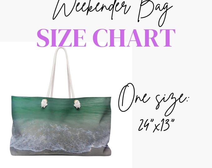 Emerald Bay Weekender Bag, Green Wave Travel Tote, Beach Bag, Travel Accessories, Overnight Bag, Weekend Getaway Bag, Weekend Bag Women