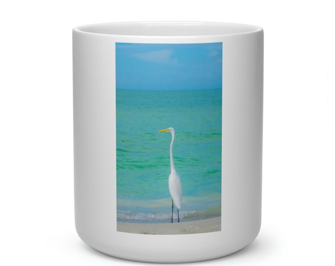 Heart Shape Mug Snowbird Crane