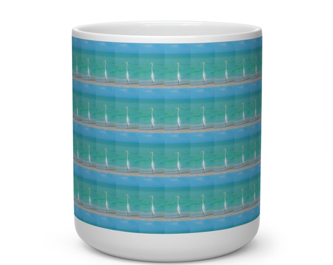 Heart Shape Mug - Snowbird Crane Multi Image