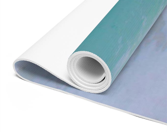 Blue Wave Foam Yoga Mat | Lightweight | Yoga Accessories | Aqua Yoga Mat | Namaste