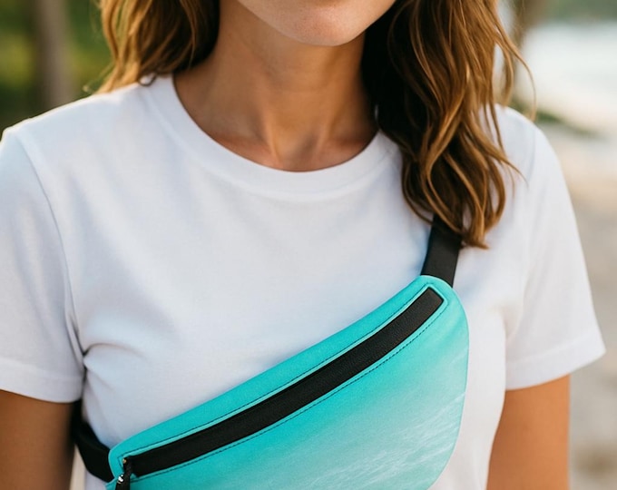 Cotton Candy Sky Aqua| Coastal Crossbody Bag|Crossbody Bag Designer| Lightweight Bag with Adjustable Straps|Gifts|Accessories|Gym|Trend|Blue