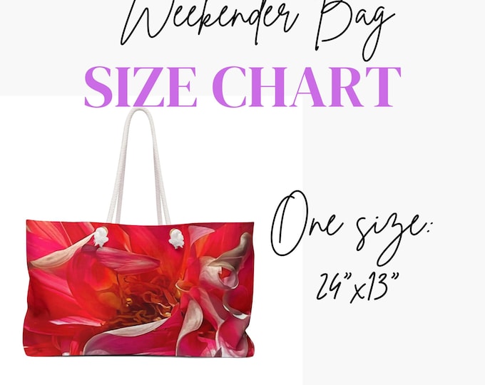Red Floral Weekender Bag, Floral Weekend Bag, Floral Beach Bag, Overnight Bag, Weekend Getaway Tote Bag, Large Floral Bag, Oversized Bag