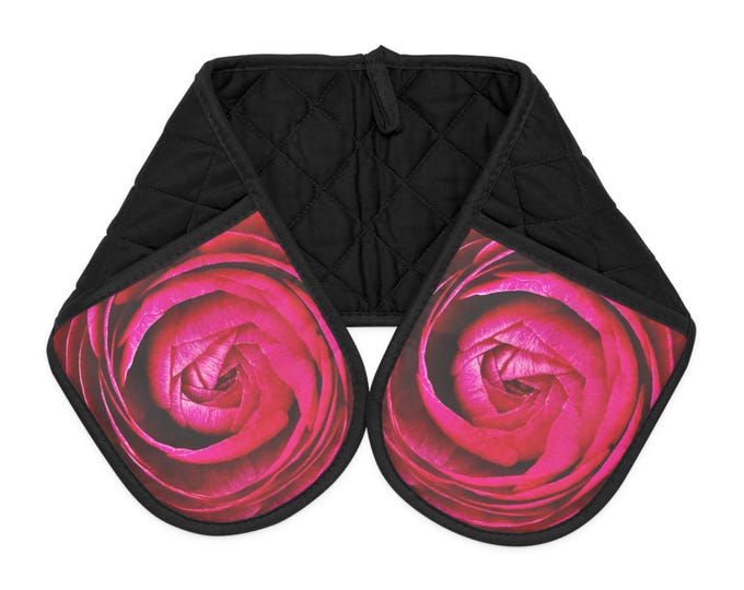 Pink Delilah Floral Oven Mitt, Kitchen Chef Gifts for Cooking Enthusiasts, Floral Oven Glove, Housewarming Gift,