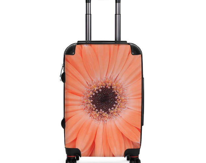 Marmalade Floral Suitcase with Gerber Daisy Design | Stylish Luggage for Travel, Weekend Getaways, Spring Break, Unique Travel Gift