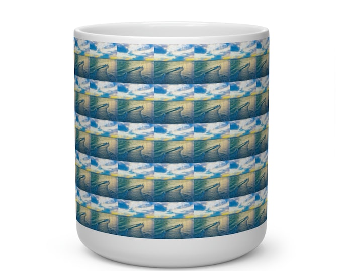 Heart Shape Mug Blue Sea Glass