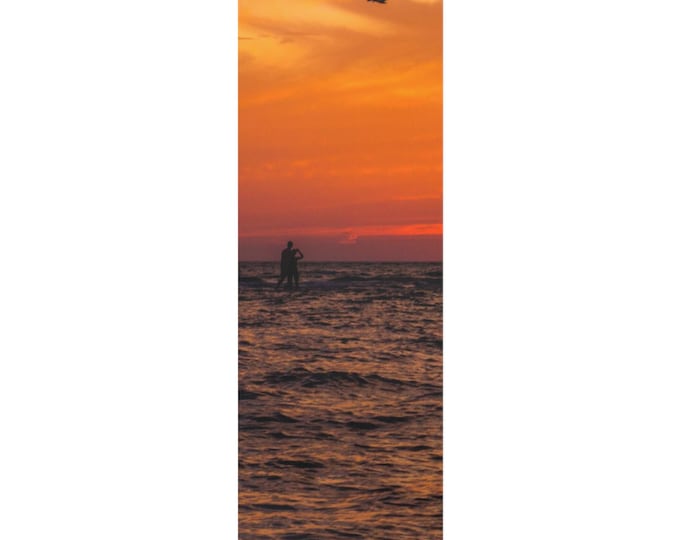 Orange Sunset Yoga Mat: Non-Slip Foam Exercise & Meditation