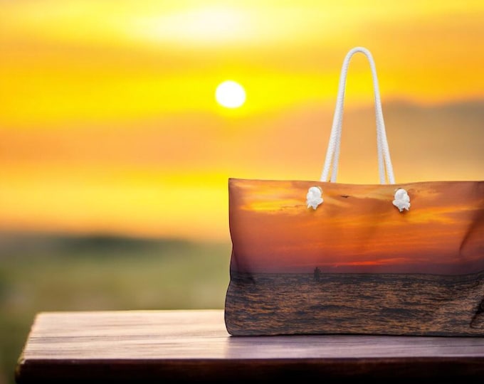Orange Sundown Weekender Bag for Women, Travel Accessories, Ocean Inspired, Travel Bag, Weekend Getaway Essentials, Gifts for Travelers