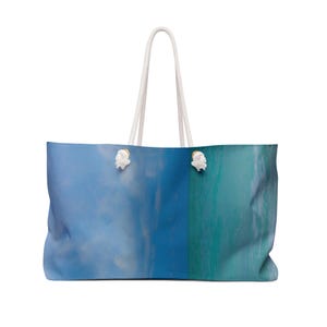 Blue Sea Weekender Bag, Blue Sea Weekender Bga Women, Stylish Beach Bag, Beach Travel Duffel, Weekend Bag, Travel Tote Bag, Gift for Her