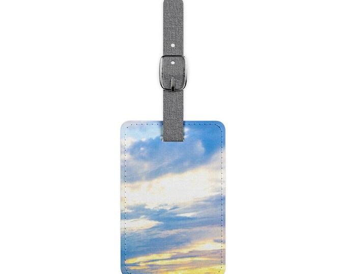 Personalized Custom Luggage Tag, Blue Ocean Inspired Luggage Tag, Travel Accessory, Gift for Her