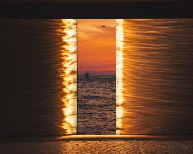 Orange Sunset Yoga Mat: Non-Slip Foam Exercise & Meditation