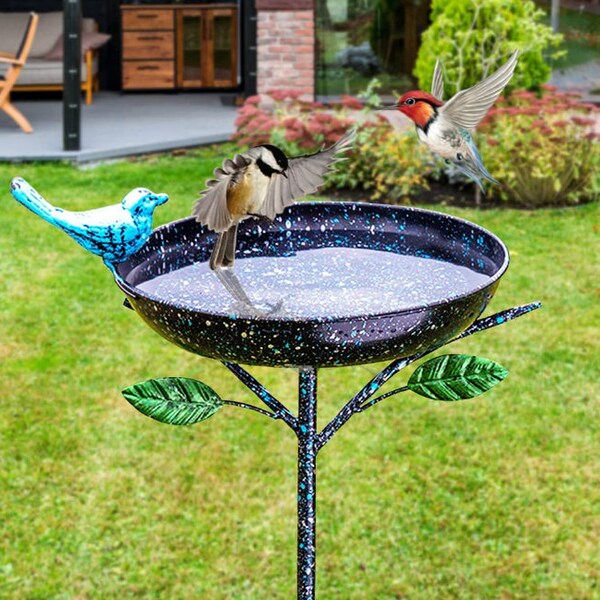 Cast Iron Bird Bath With Stake Etsy