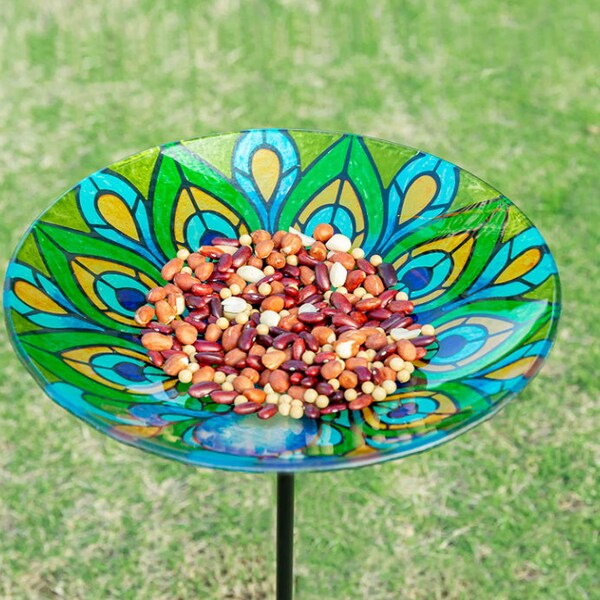 Glass Bird Baths Etsy