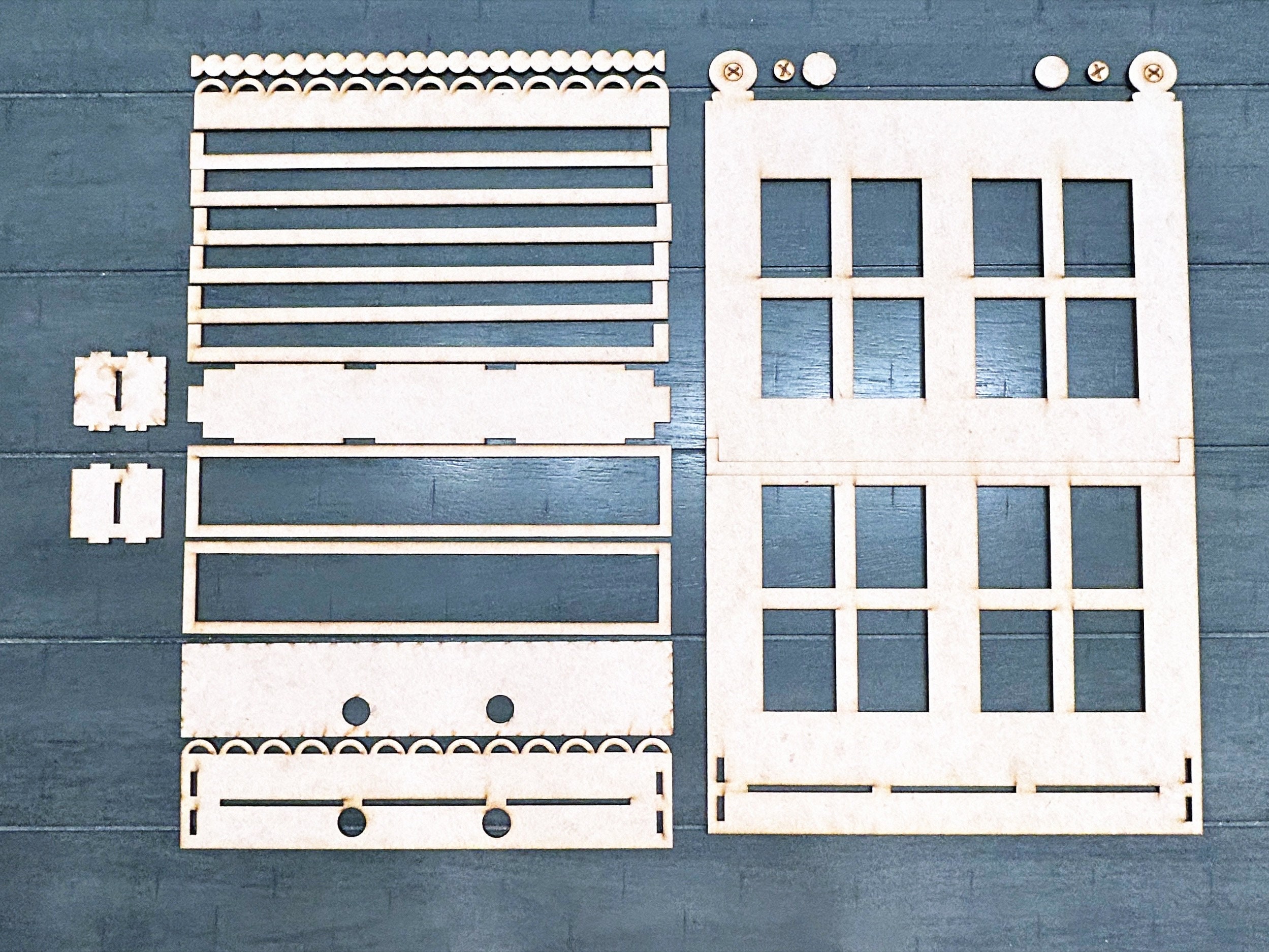 Farmhouse Window Box Display Shelf | 2-shelf Interchangeable Scene ...