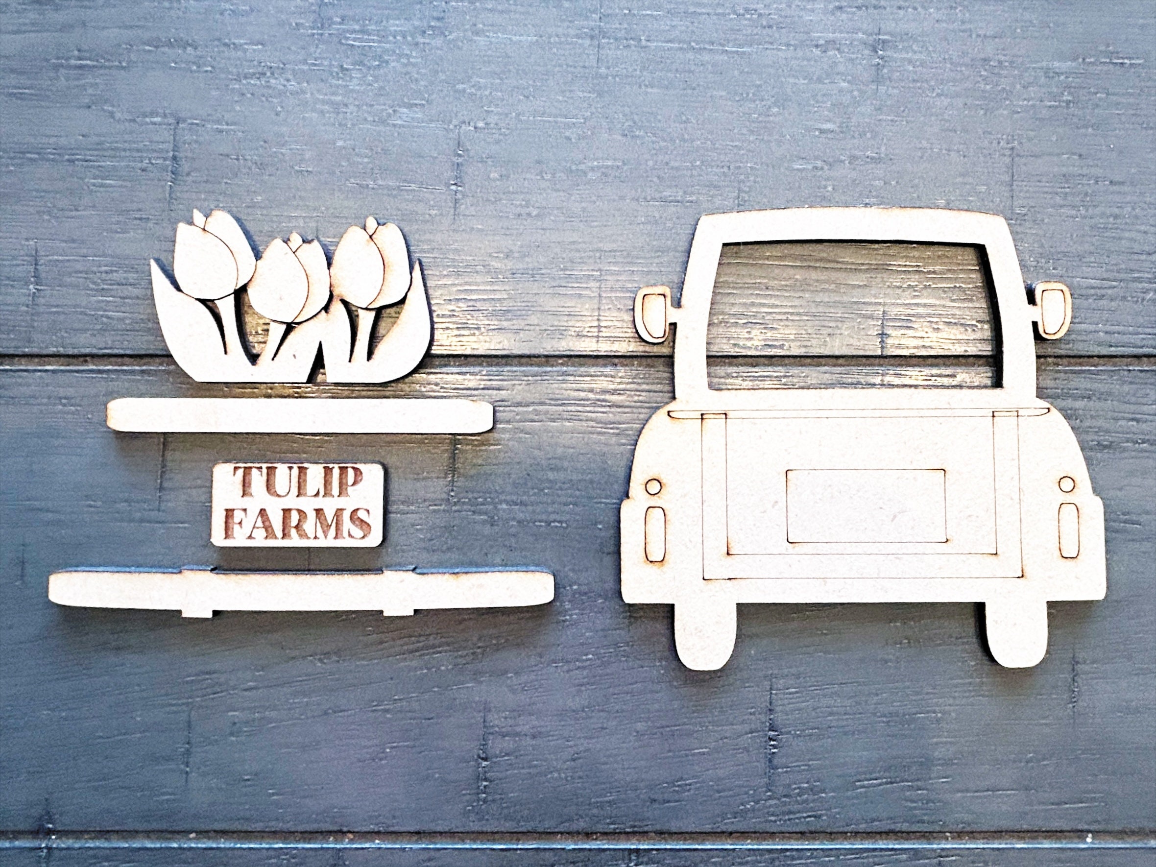 Spring Tier Tray Spring Flowers Wood Cutouts DIY Craft Kit - Etsy