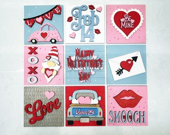 Valentines Day - Interchangeable Wooden Cutouts - DIY Craft Kit