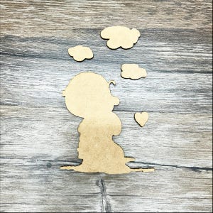 Peanuts | Puppy Love | 2025 | Chalk Couture | Wood Cutout | DIY Craft Kit for Painting & Decorating