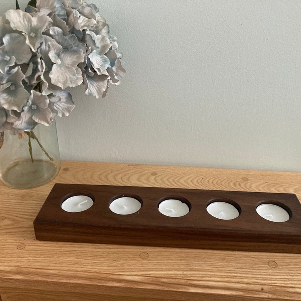 Wooden Tea Light Candle Holder Etsy