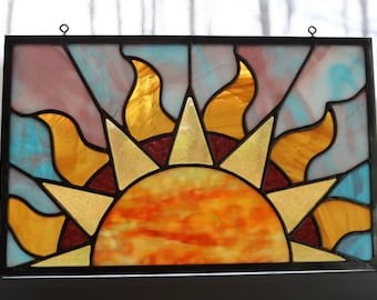 Stained Glass Sun Panel