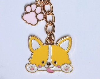 JKJF 10 Portachiavi Con Ciondolo Corgi, Simpatici Cani In Lega, Nero E Giallo, Due Stili, Portachiavi Per Chiavi, Borse, Accessori, Regalo Per Amanti Dei Cani