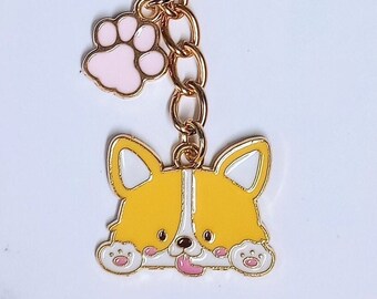 JKJF 10 Portachiavi Con Ciondolo Corgi, Simpatici Cani In Lega, Nero E Giallo, Due Stili, Portachiavi Per Chiavi, Borse, Accessori, Regalo Per Amanti Dei Cani