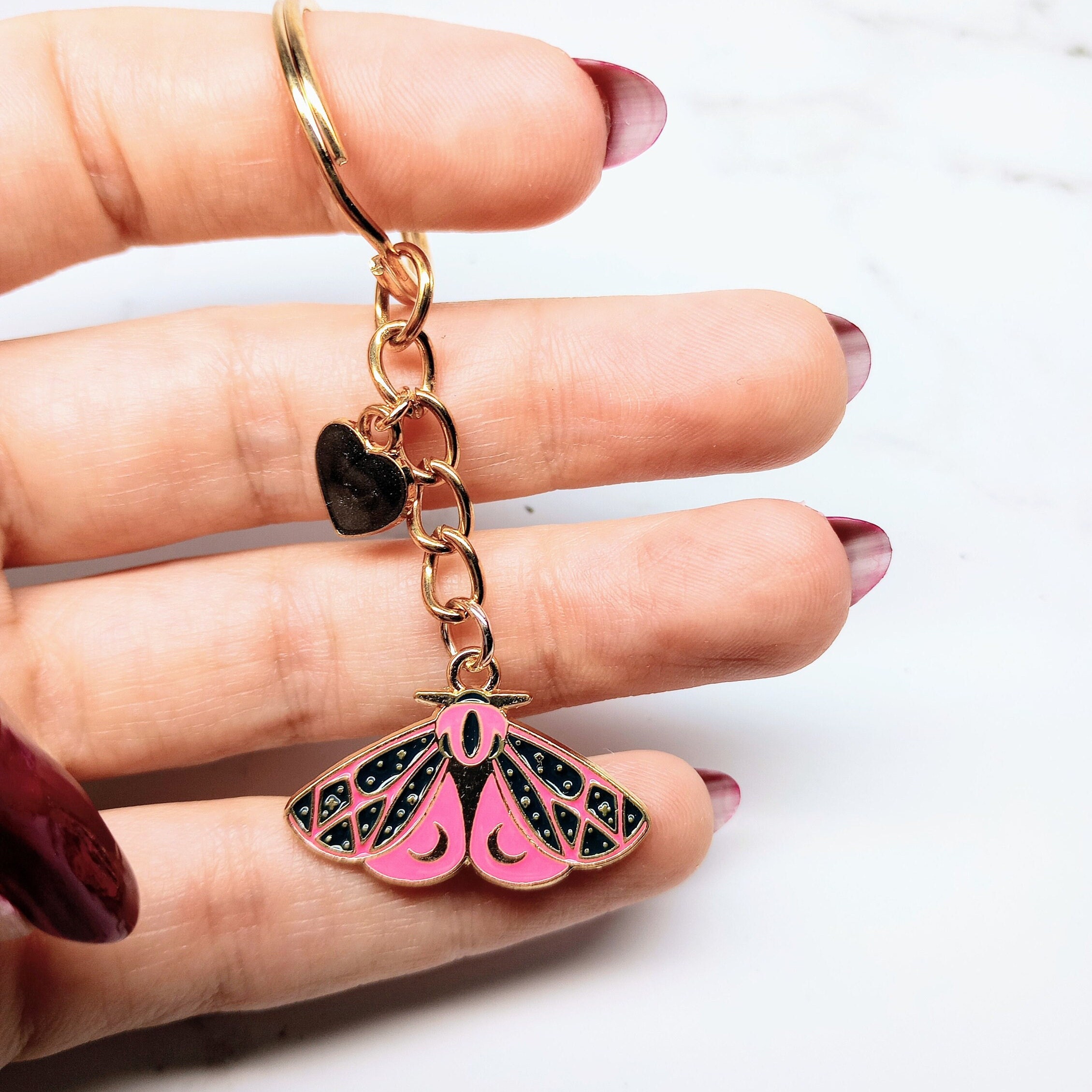 Moths Cute Moths Cute Moth Keychains Moth Keychains Moth Etsy