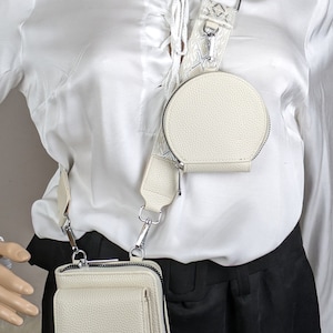 Handytasche-Geldbörse 2 in 1 Kunstleder,kleine Börse,gemusterter Taschengurt, Leder vegan,Crossbody,Umhängetasche,Geschenk Geburtstag,Urlaub
