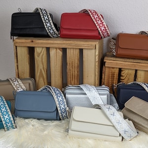 Handytasche veganes Leder,Handytasche mit Geldbörse 2 in 1 Kunstleder,Crossbody Tasche,Geschenk Geburtstag,Muttertag,Urlaub,Festival,Feiern