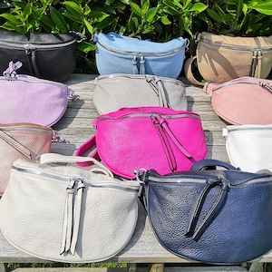 Bauchtasche Kunstleder,veganes Leder,einfarbiger Taschenriemen,Crossbody Tasche,Umhängetasche, Hipbag schwarz Wechselgurt, Geburtstag Urlaub