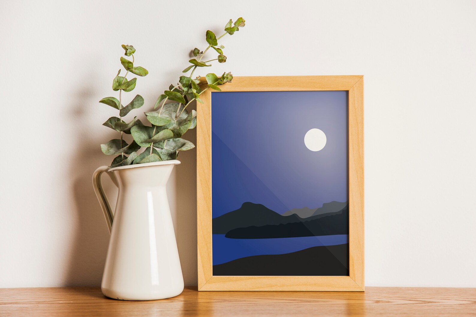 Moon Print Wall Art Printable Wall Art Digital Art Etsy