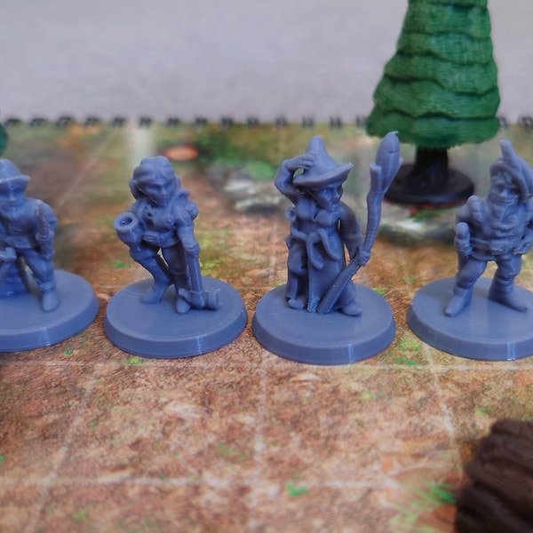 Gnome bundle - miniatures for Dungeons and Dragons, D&D, fantasy gaming, Brite Minis