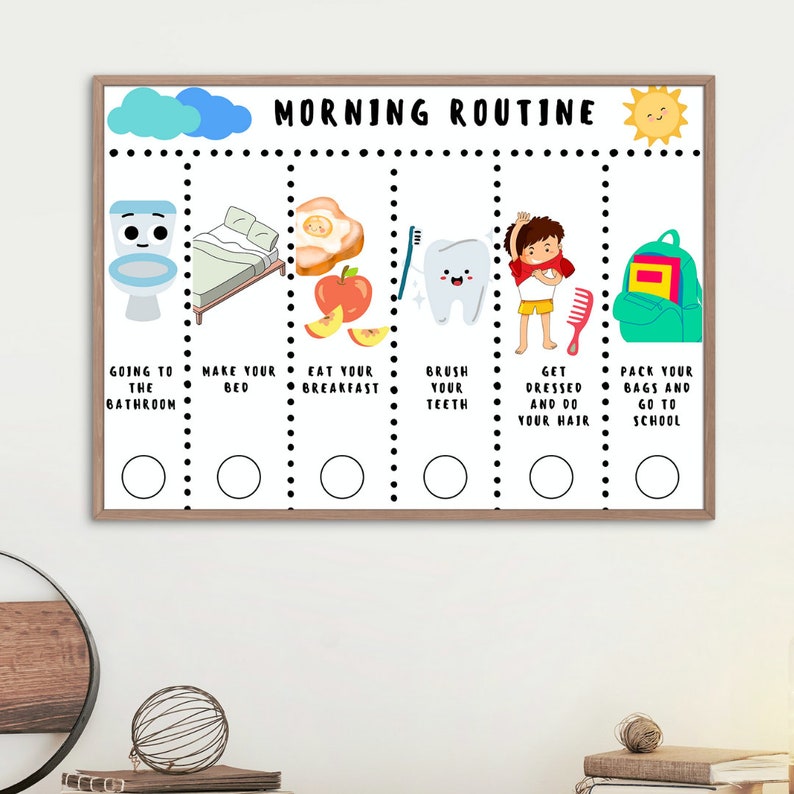 Boy Toddler Routine, Morning Routine Chart, Visual Schedule, Checklist ...