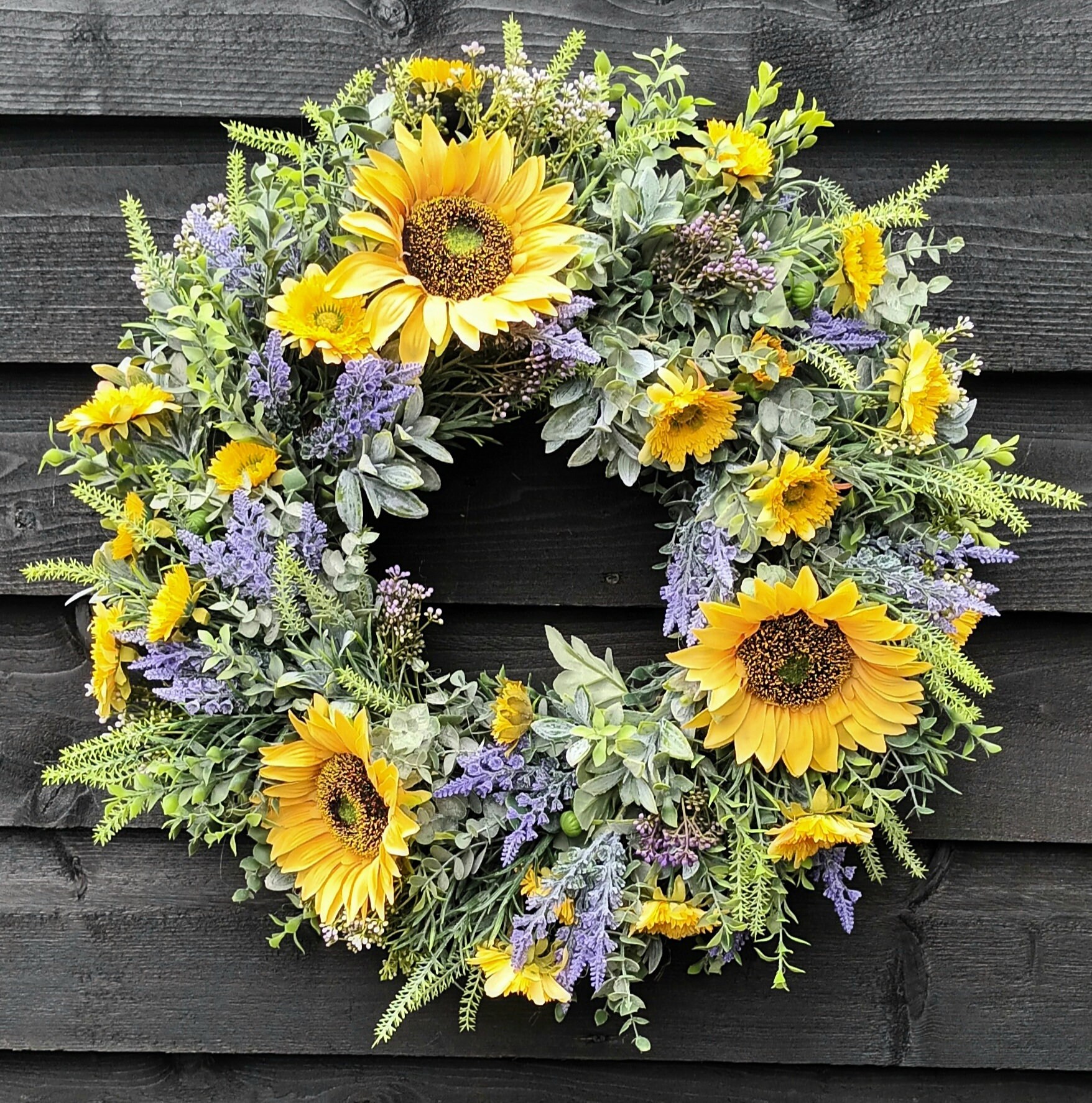 Aazon.co: 26 inch Raya Wreath, Spring Suer Hoe Décor, Artificial