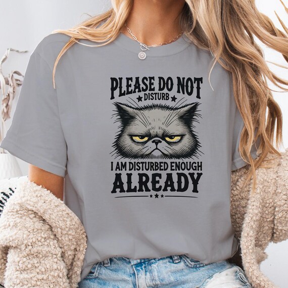 Grumpy Cat Shirt – Sarcastic Introvert Tee, Funny Cat Lover Gift