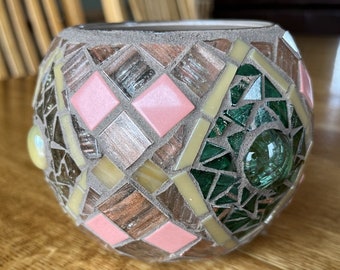 Glass Mosaic Candleholder