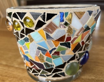 Glass Mosaic Candleholder