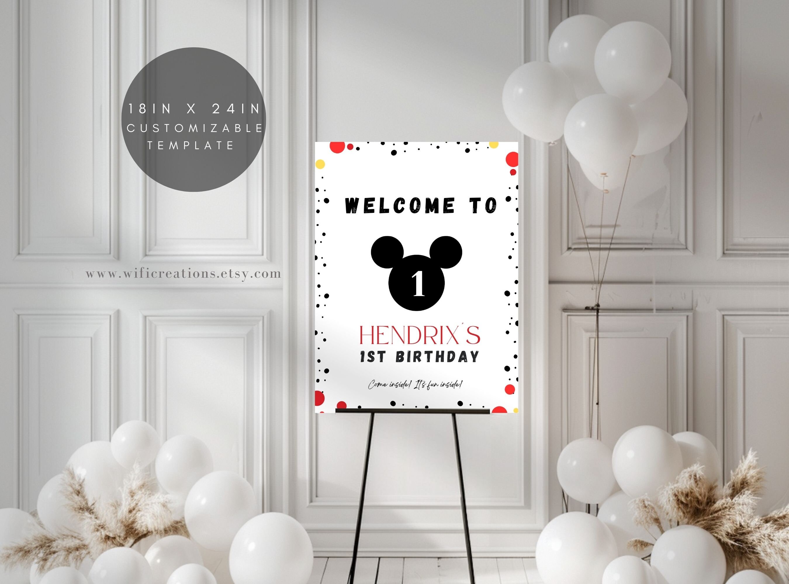 Mickey Mouse Invitation Bundle Signs, Mickey Mouse Party Signs, Mickey ...
