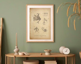 Best Vintage Fishing Poster Retro Fishing Print Vintage Travel Poster Outdoor Sports Decor Fly Fishing Wall Art Gift For Dad Gift