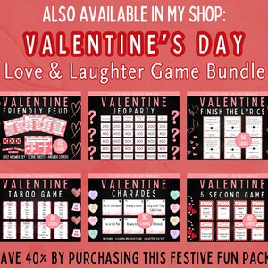 Valentine Finish the Lyrics, Printable Valentine Party Game for Kids ...