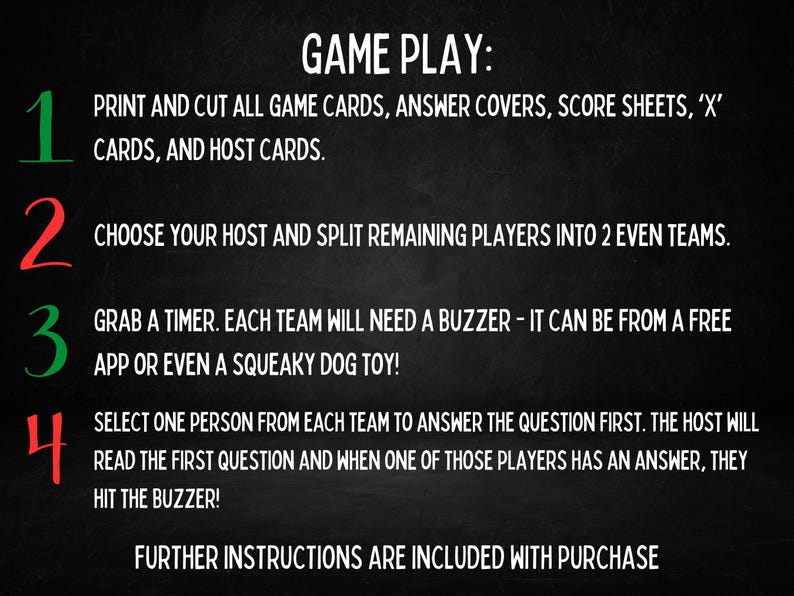 Christmas Friendly Feud Game, Printable Christmas Game for Adults and