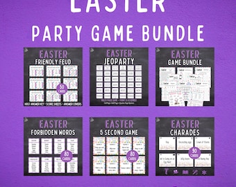 Paquete de juegos para fiestas de Pascua / Juegos y actividades imprimibles de Pascua para niños, adultos y familias / Paquete de diversión para el aula y la iglesia