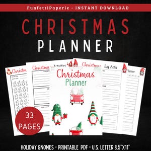 Christmas Planner Printable: Holiday Organizer with Gift Budget (PDF Download)