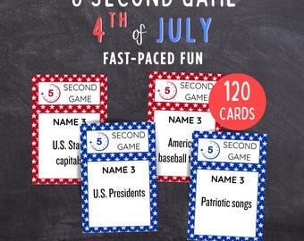 4th of July 5 Second Game - Fast-Paced Patriotic Fun for Family & Group Parties