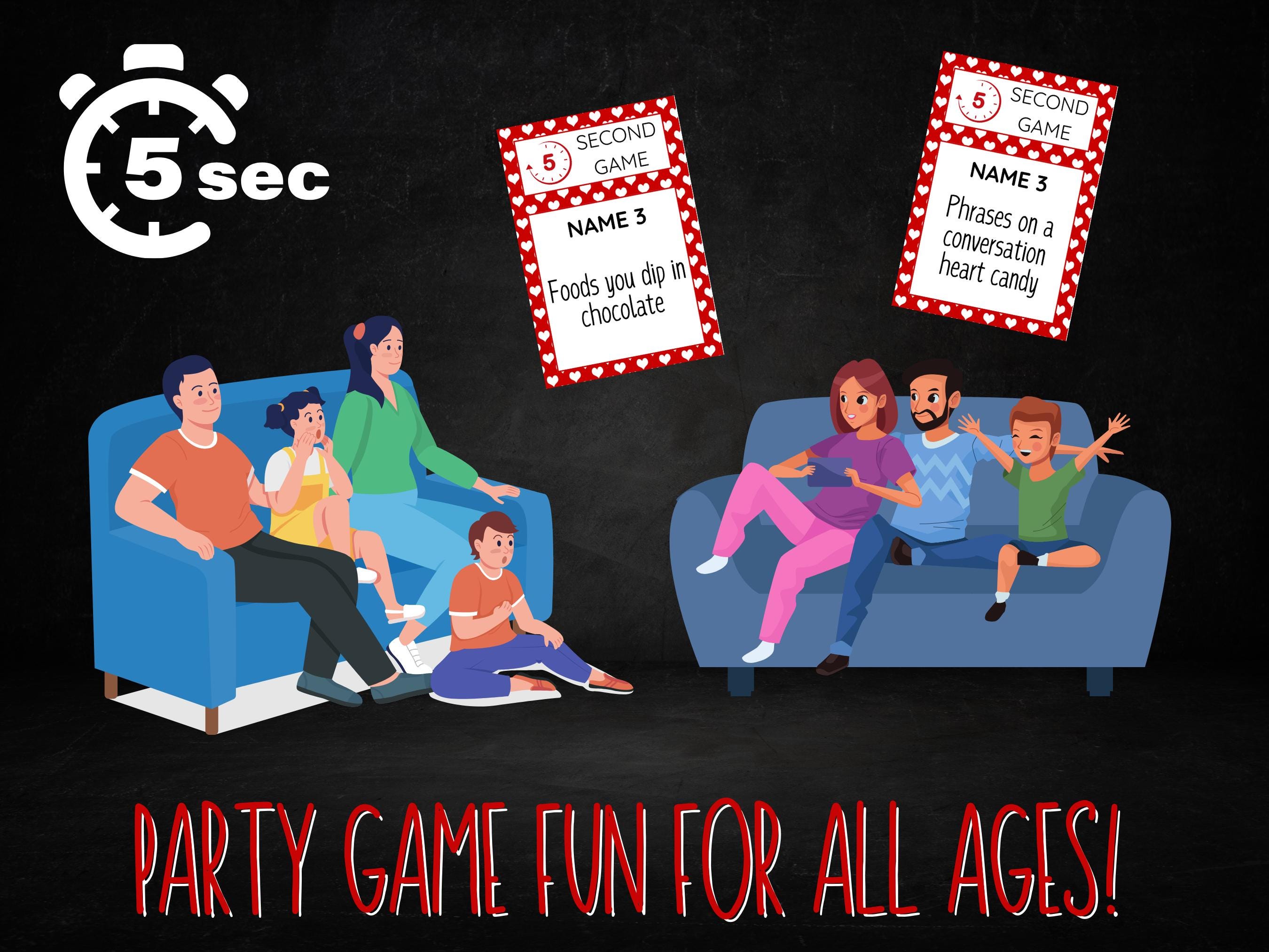Valentine's Day 5 Second Game, Printable Valentine's Day Game ...