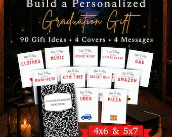 Graduation Gift Card Book Printable, Use When Gift, Graduation Gift for Graduate